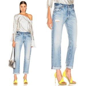 MOUSSY Vintage Denim Steele Straight Blue Jeans in Size 27